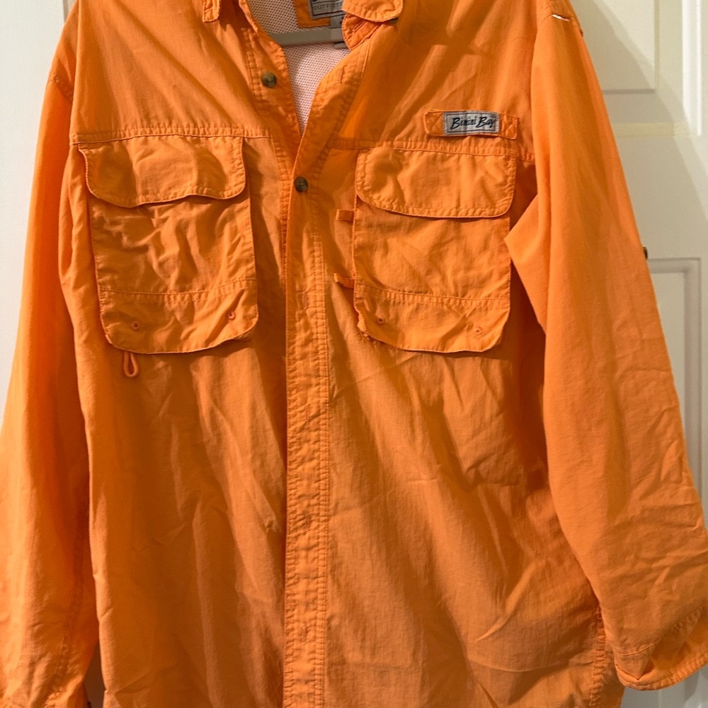 Bimini Orange Casual Button Down Shirt - Picture 1 of 6